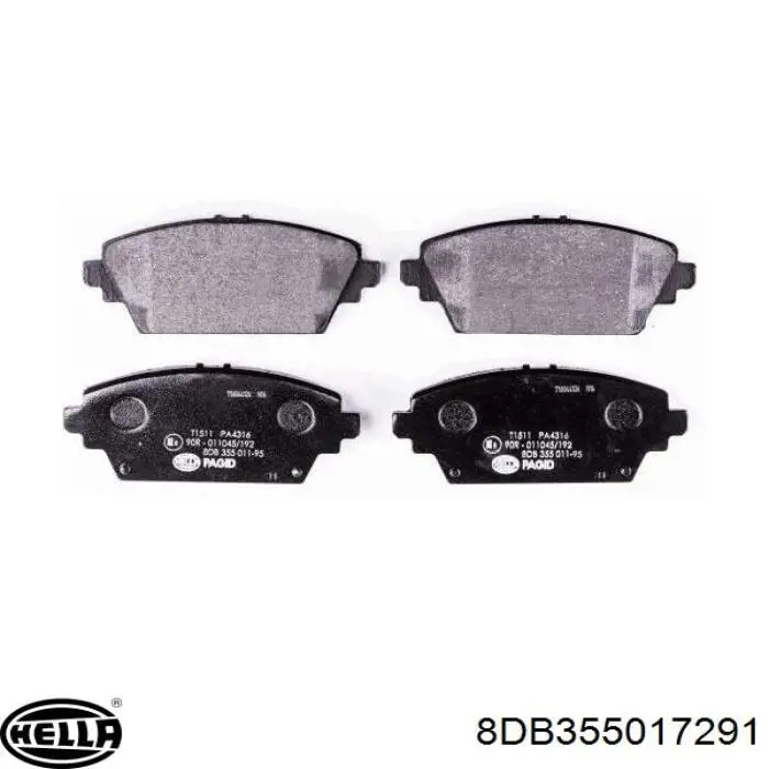 Купить 8DB355017291 HELLA Колодки тормозные