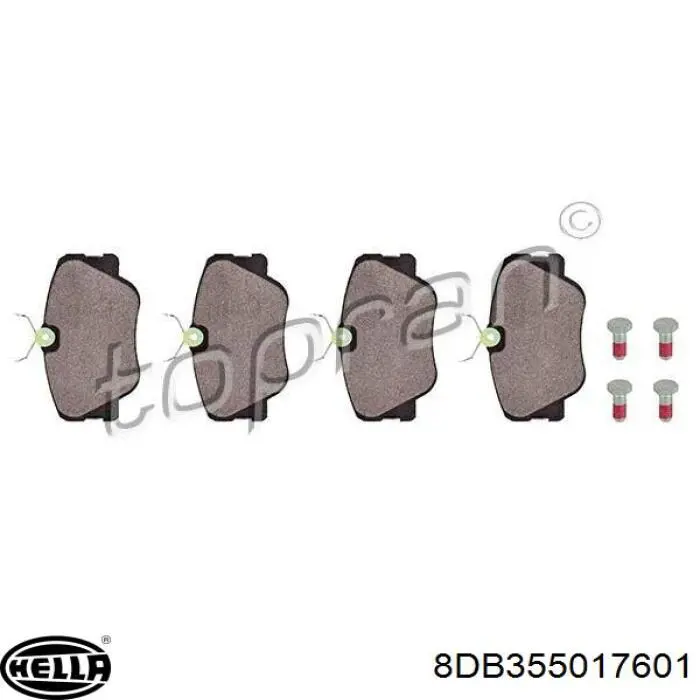 Передние тормозные колодки 8DB355017601 HELLA