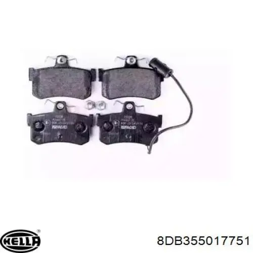 Задние тормозные колодки 8DB355017751 HELLA