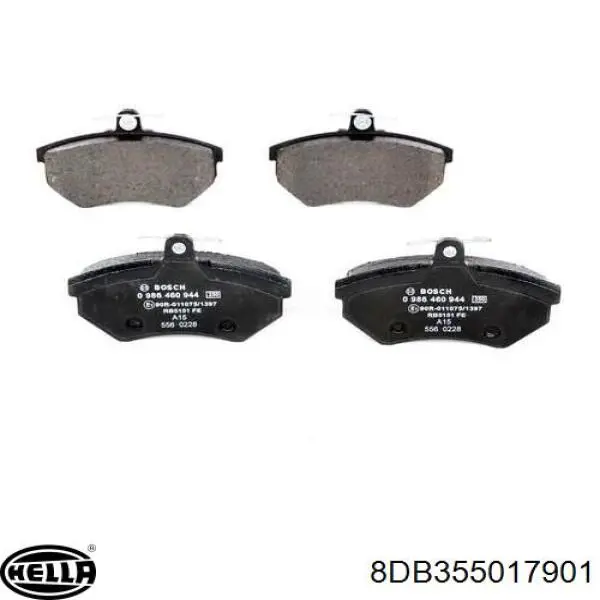 Купить 8DB355017901 HELLA Колодки тормозные
