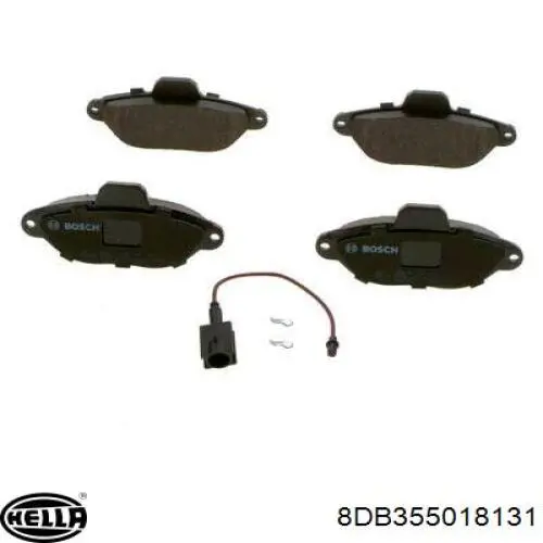 Купить 8DB355018131 HELLA Колодки тормозные