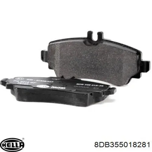 Передние тормозные колодки 8DB355018281 HELLA