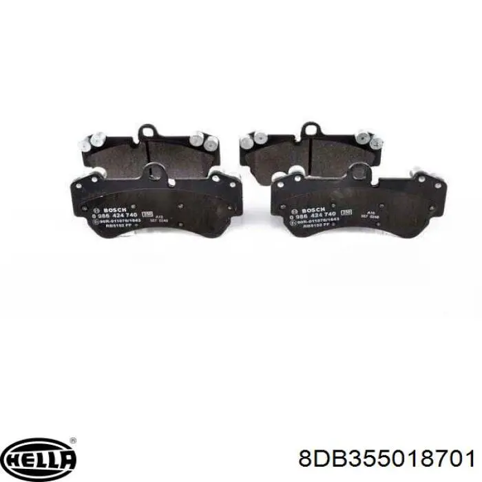 Передние тормозные колодки 8DB355018701 HELLA