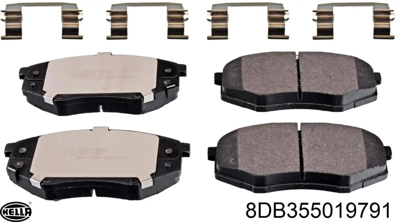 Купить 8DB355019791 HELLA Колодки тормозные