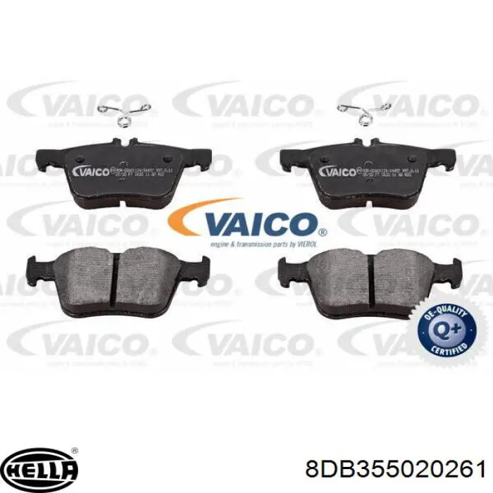 Задние тормозные колодки 8DB355020261 HELLA