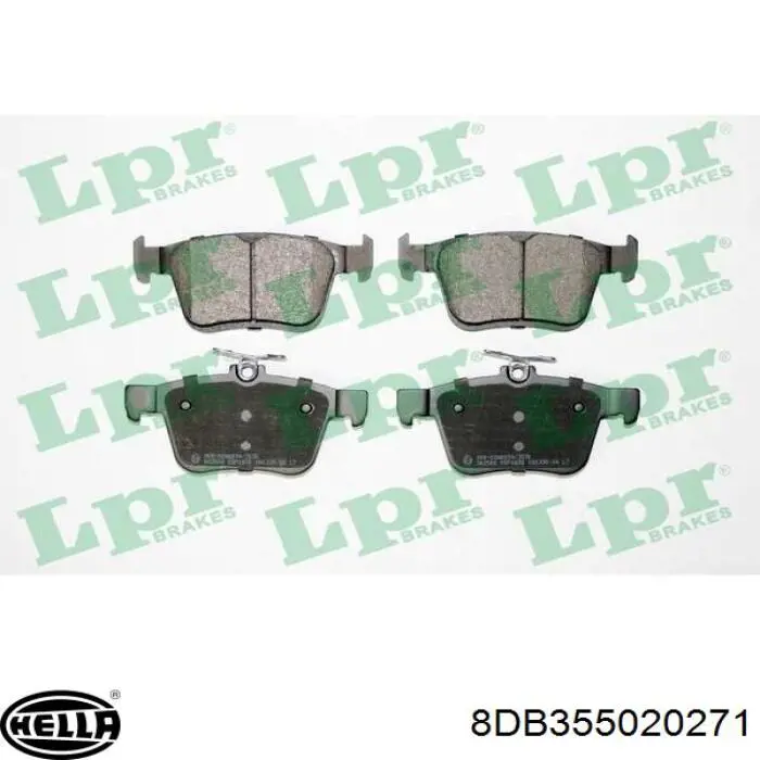 Задние тормозные колодки 8DB355020271 HELLA