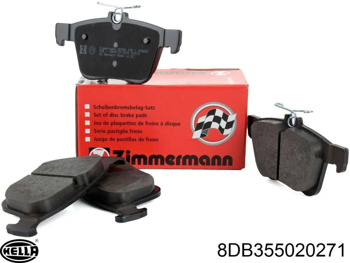 Задние тормозные колодки 8DB355020271 HELLA