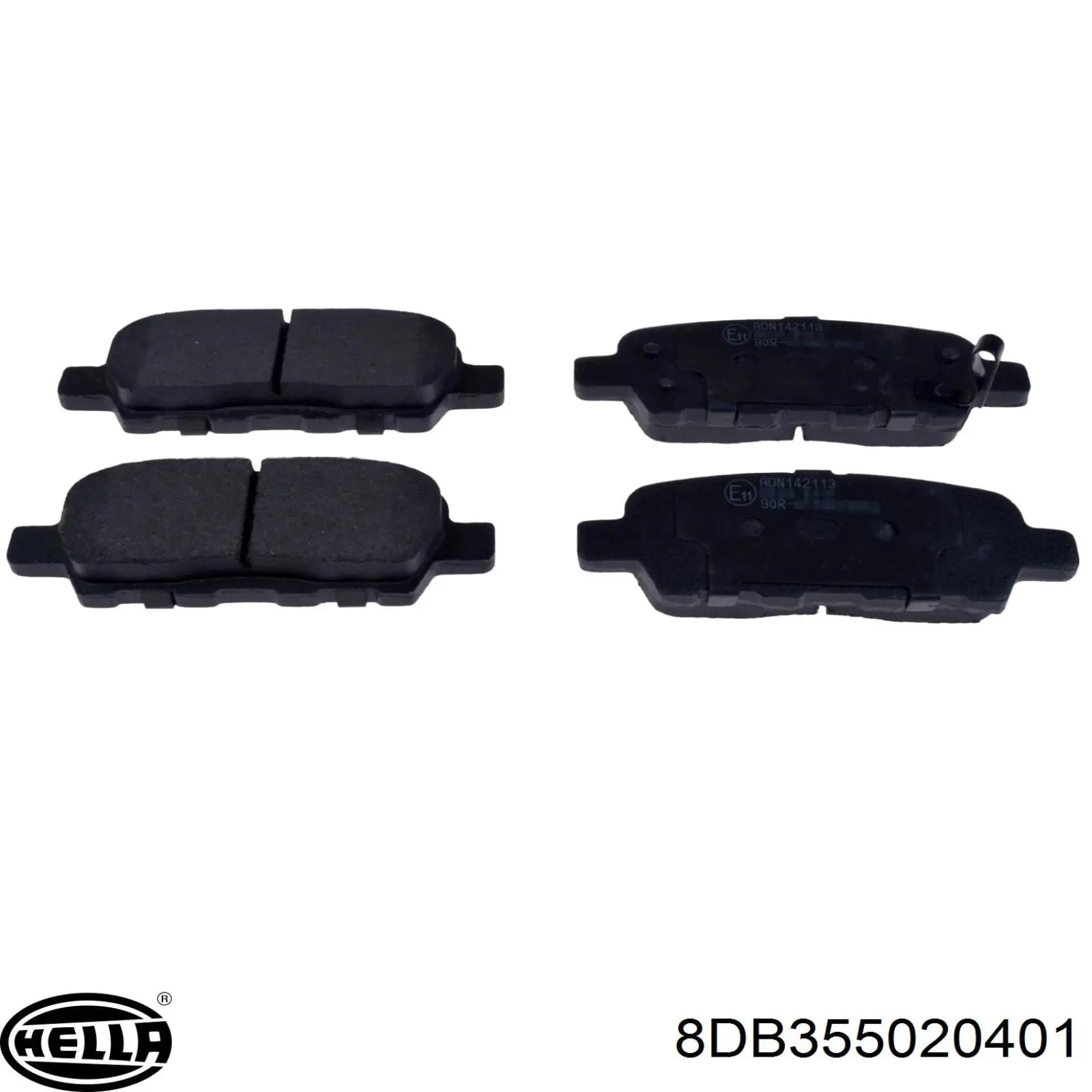 Купить 8DB355020401 HELLA Колодки тормозные задние, дисковые