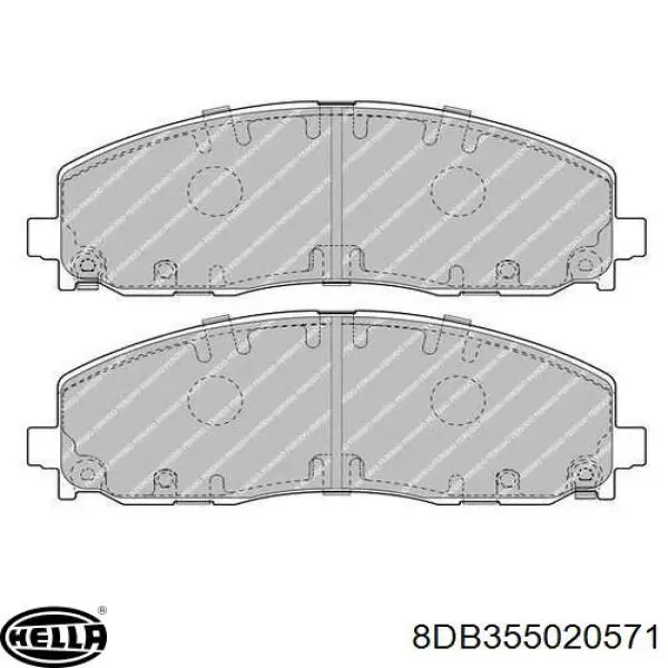 Передние тормозные колодки BPD2244 Jurid/Bendix