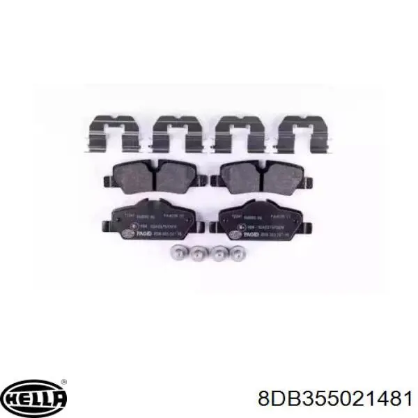 Задние тормозные колодки 8DB355021481 HELLA