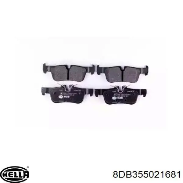 Задние тормозные колодки 8DB355021681 HELLA