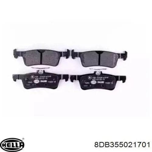 Задние тормозные колодки 8DB355021701 HELLA