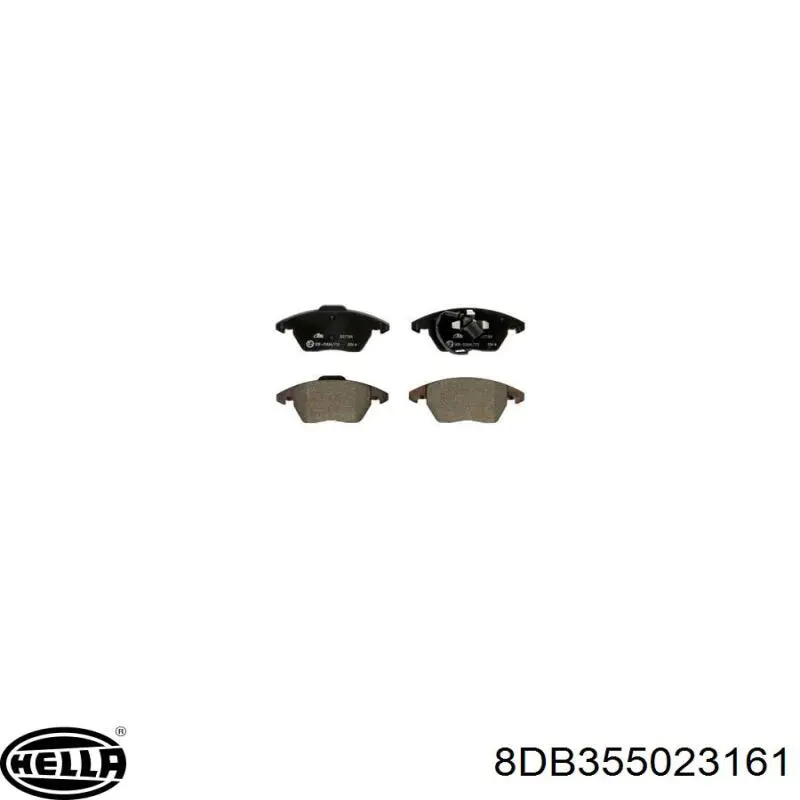 Передние тормозные колодки 8DB355023161 HELLA