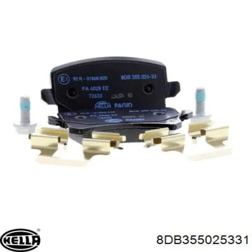 Задние тормозные колодки 8DB355025331 HELLA