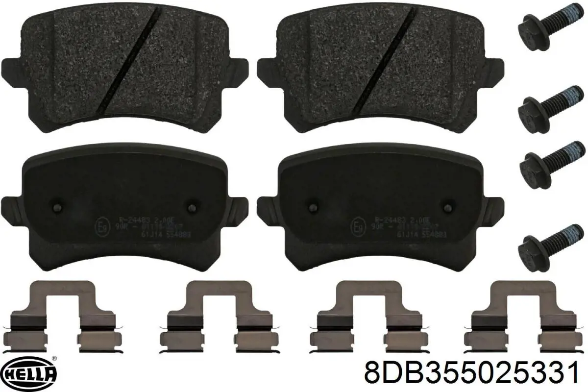Задние тормозные колодки 8DB355025331 HELLA