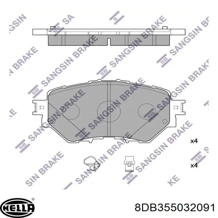 KD3050 Asimco Колодки передние