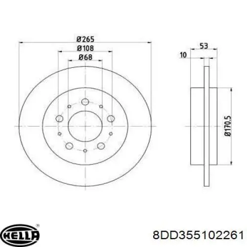 Задний тормозной диск Jurid/Bendix 561506B цена, от 27.99 USD