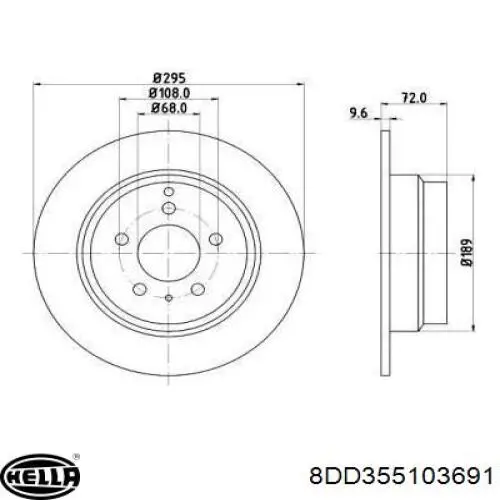 Тормозные диски 8DD355103691 HELLA