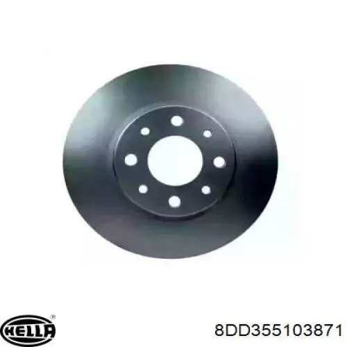 8DD 355 103-871 HELLA диск тормозной передний