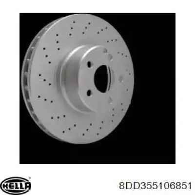 Freno de disco delantero 8DD355106851 HELLA