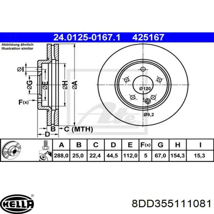 Передние тормозные диски ADU174330 Blue Print