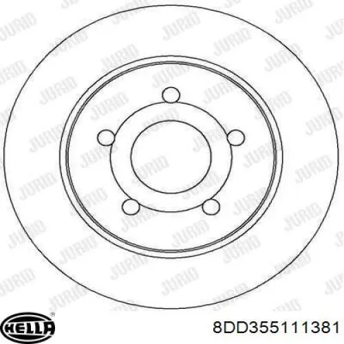Купить 8DD355111381 HELLA Диск тормозной задний