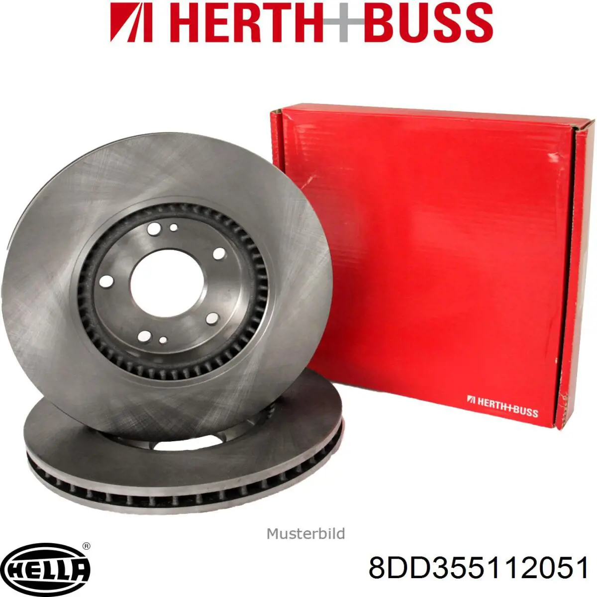 Передние тормозные диски 8DD355112051 HELLA