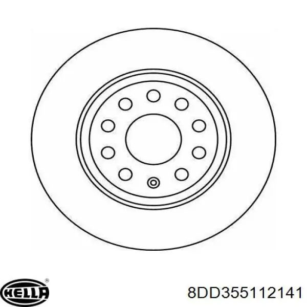 Тормозные диски 8DD355112141 HELLA