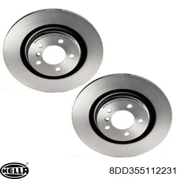 Диск гальмівний передній 8DD355112231 HELLA