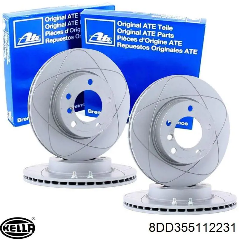 Диск гальмівний передній 8DD355112231 HELLA