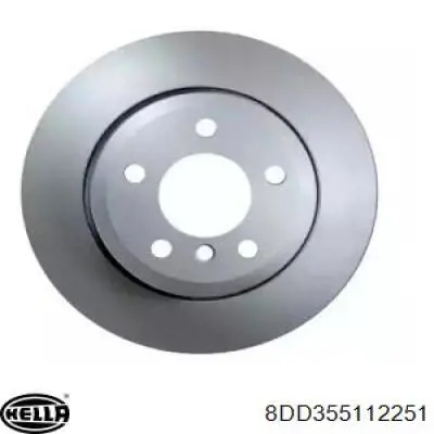 Disco de freno trasero 8DD355112251 HELLA