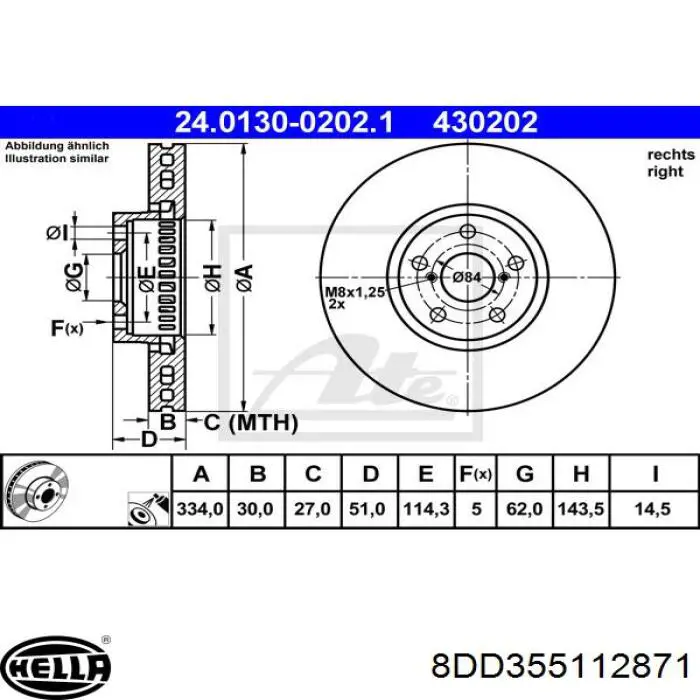 Купить 83075034 R1 Concepts Ротор тормозной