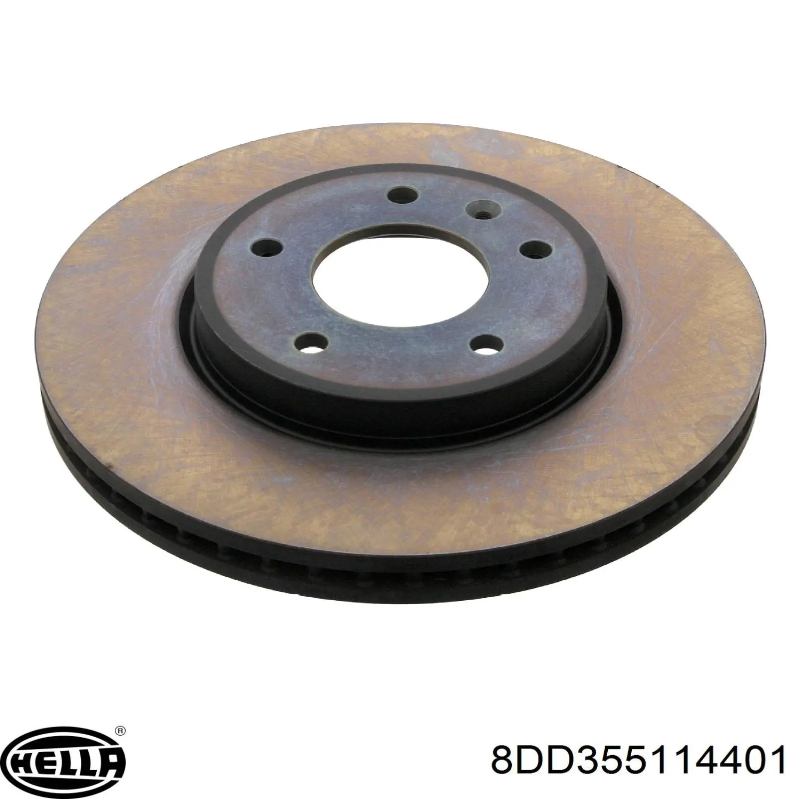 Freno de disco delantero 8DD355114401 HELLA