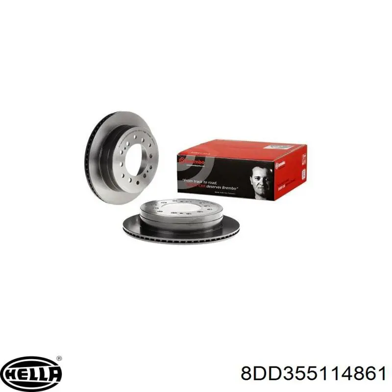Купить 8DD355114861 HELLA Диск тормозной задний