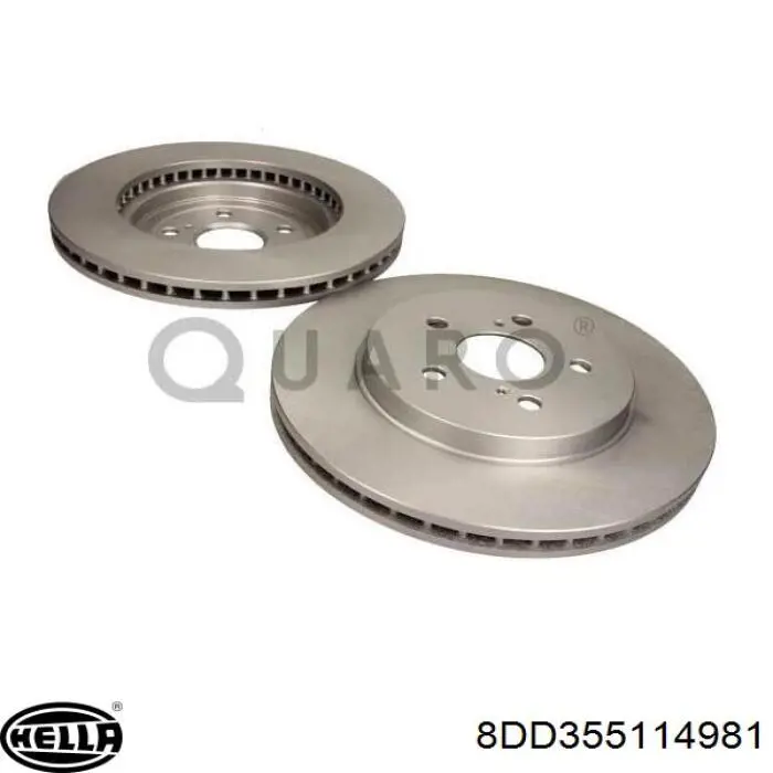 Передние тормозные диски 8DD355114981 HELLA
