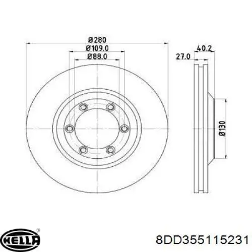 Передние тормозные диски DF6984 TRW