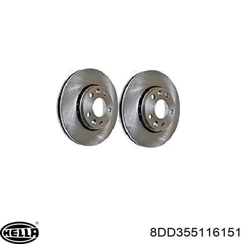8DD355116151 HELLA Диск тормозной передний