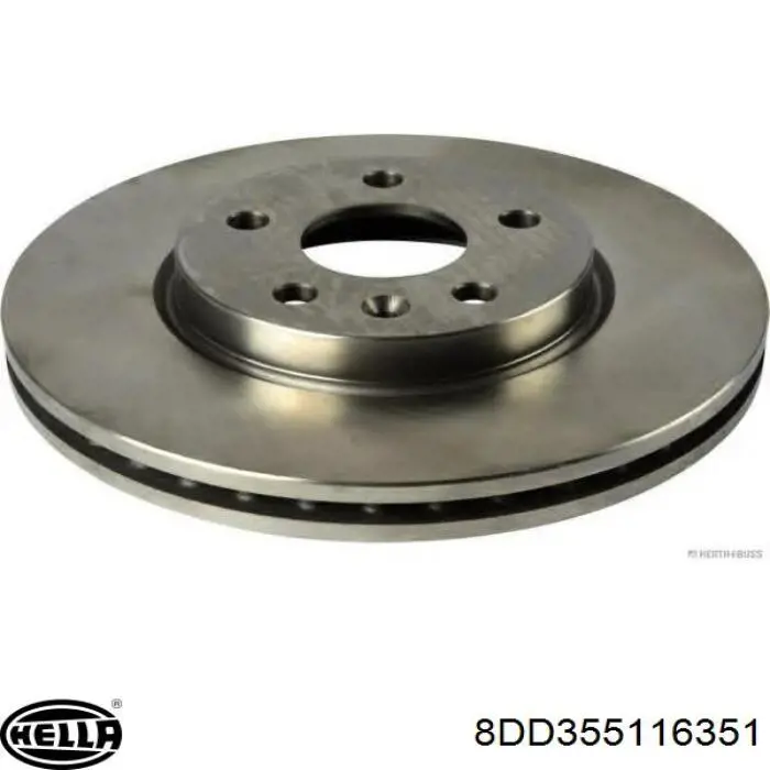 Передний тормозной диск HELLA 8DD355116351