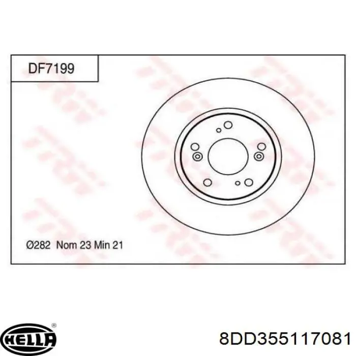 RT20343GLT5 Rotinger Диск тормозной передний