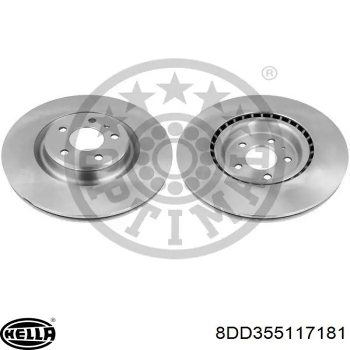 Передние тормозные диски 8DD355117181 HELLA