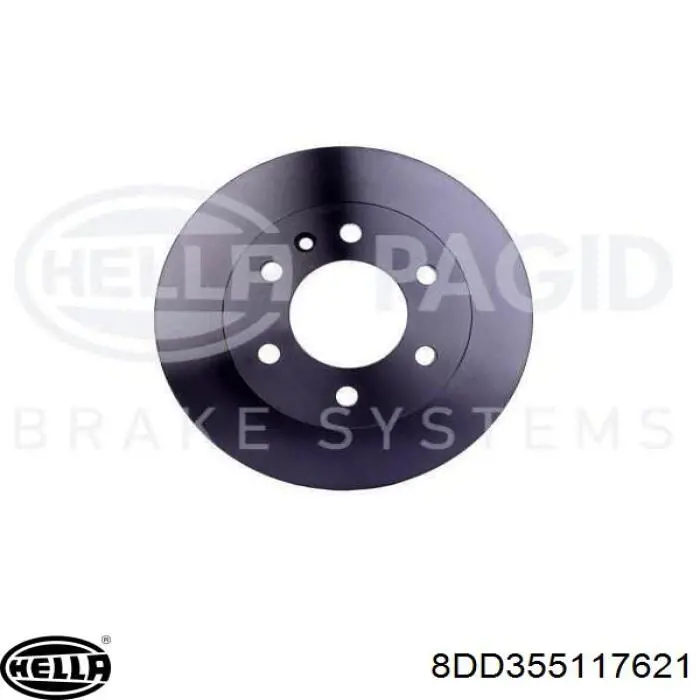 8DD 355 117-621 HELLA диск тормозной передний