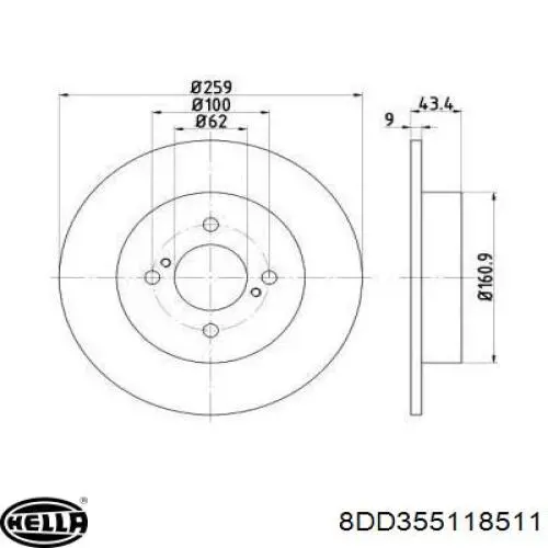 Тормозные диски 5561171L00 Suzuki