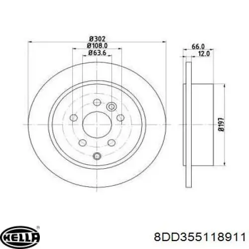 Тормозные диски 8DD355118911 HELLA