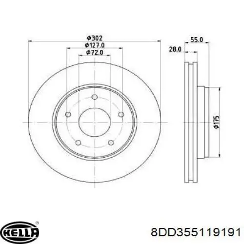 Тормоз дисковый передний Febi 108621 цена, от 44.68 USD