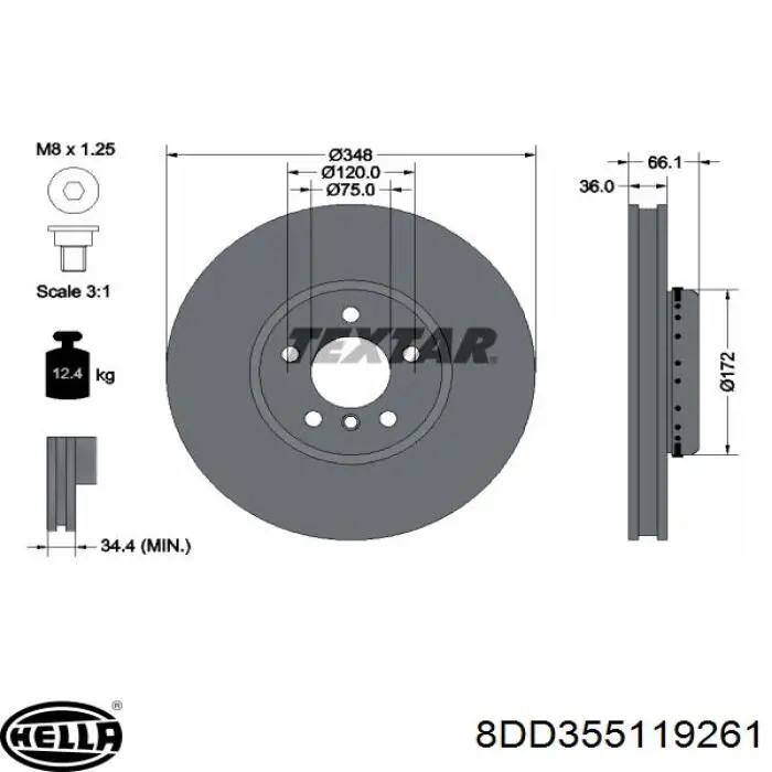 Передние тормозные диски 6785669 BMW