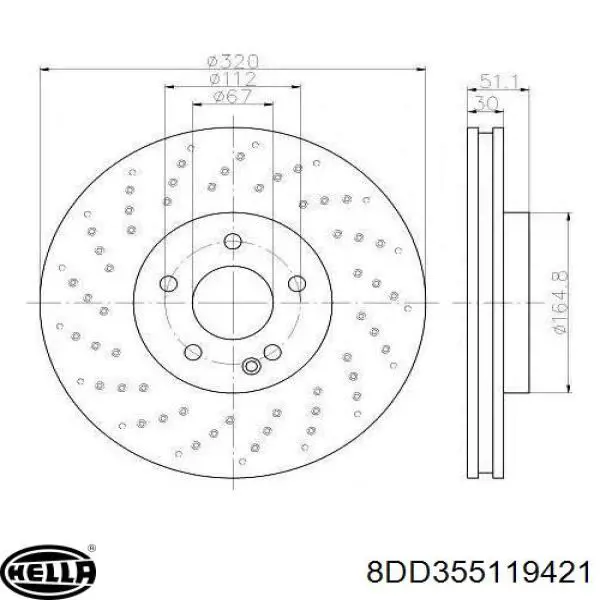 A246423011207 Mercedes Дисковый тормоз