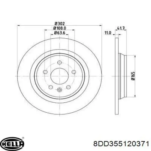 Тормозные диски 8DD355120371 HELLA