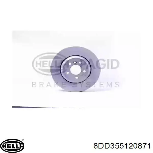 Disco de freno trasero 8DD355120871 HELLA