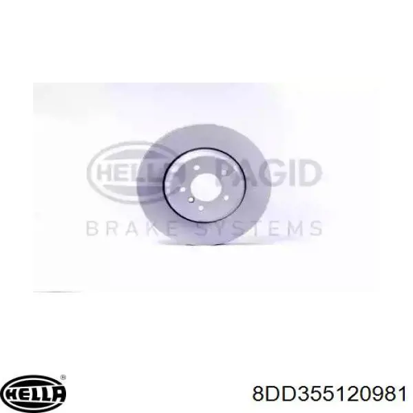 Disco de freno delantero 8DD355120981 HELLA