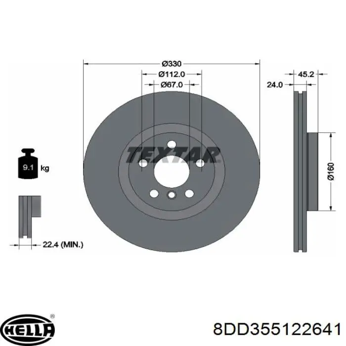 Передние тормозные диски 563260JC Jurid/Bendix